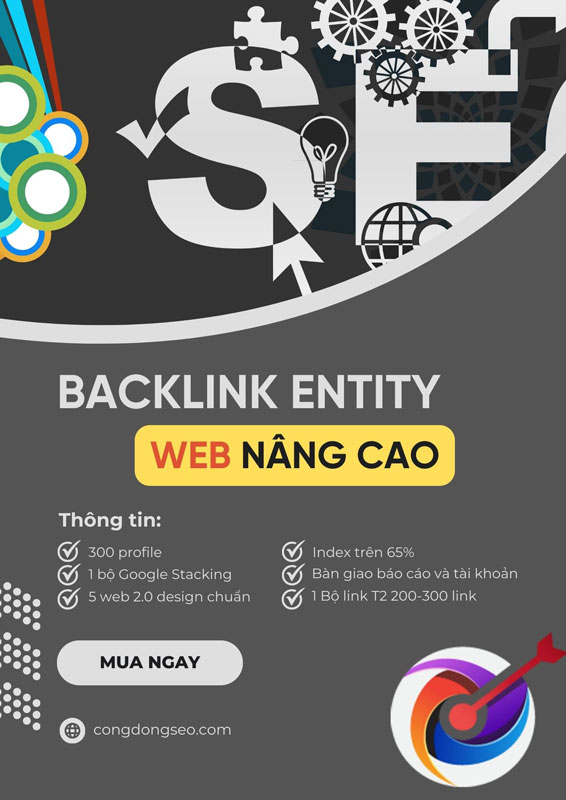 Gói dịch vụ backlink Entity web nâng cao
